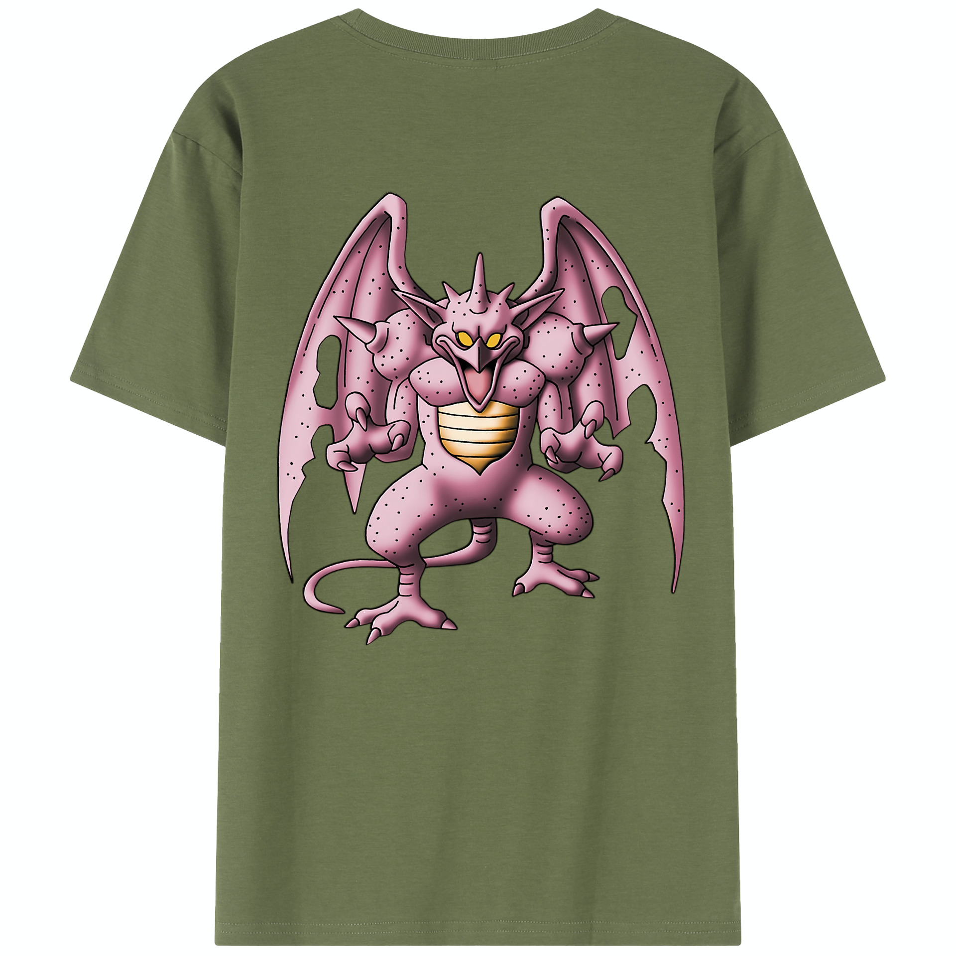 （画像用） ドラゴンクエスト Doragon Kuesuto Dragon Quest 綿100％半袖Tシャツ（背面プリント）